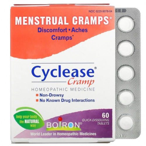 Boiron, Cyclease 크램프, 생리통, 빨리 녹는 정제 60정