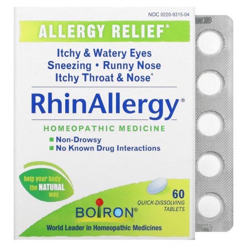 Boiron, RhinAllergy, 속방정 60정