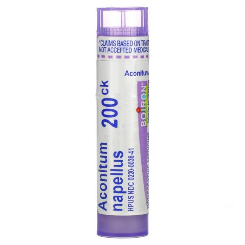 Boiron, Single Remedies, 투구꽃, 200CK, 펠릿 약 80개