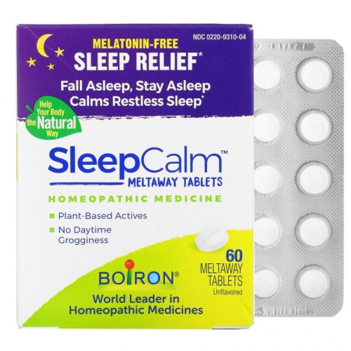 Boiron, Sleep Calm 녹는 정제, 무향, 녹는 정제 60정