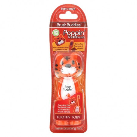 Brush Buddies, Poppin', 이빨 난 토비 호랑이, 부드러운 모, 칫솔 1개
