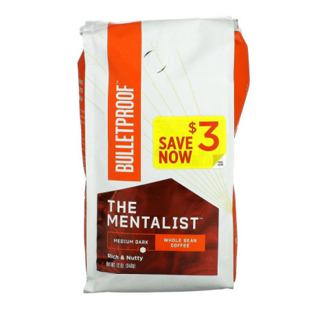 BulletProof, 커피, The Mentalist, 원두, 미디엄 다크 로스트, 340g(12oz)