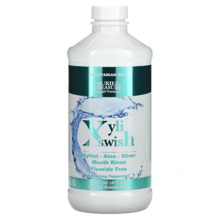 Buried Treasure, XyliSwish, Mouth Rinse, Refreshing Peppermint, 16 fl oz (473 ml)