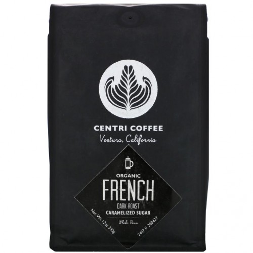 Cafe Altura, 유기농 센트리 커피, 프렌치, 캐러멜화 설탕, 홀빈, 다크 로스트, 340g(12oz)