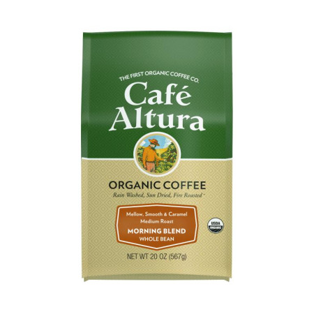 Cafe Altura, 유기농 커피, 모닝 블렌드, 원두, 미디움 로스트, 567g(20oz)