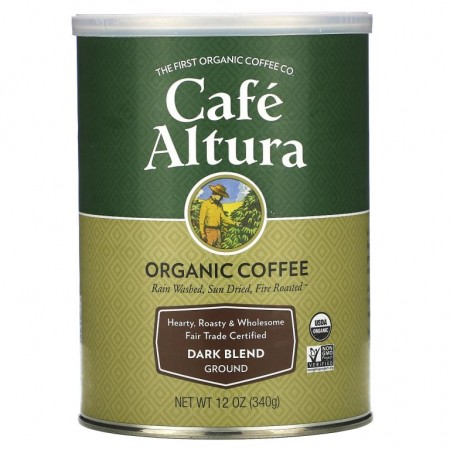 Cafe Altura, 유기농 커피, 다크 블렌드, 분쇄 커피, 340g(12oz)