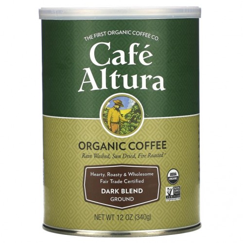 Cafe Altura, 유기농 커피, 다크 블렌드, 분쇄 커피, 340g(12oz)