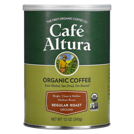 Cafe Altura, Organic Coffee, Regular Roast, Medium Roast, Ground, 12 oz (340 g)