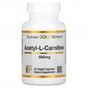 California Gold Nutrition, 아세틸-L-카르니틴, 500mg, 베지 캡슐 60정