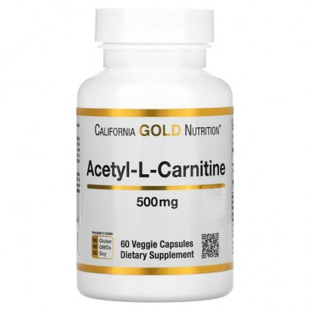 California Gold Nutrition, 아세틸-L-카르니틴, 500mg, 베지 캡슐 60정