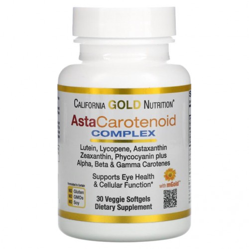 California Gold Nutrition, 아스타카로티노이드 복합체, 루테인, 리코펜, 아스타잔틴 복합체, 베지 소프트젤 30정