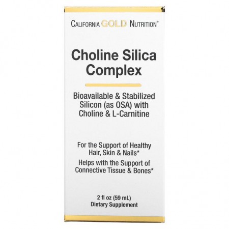 California Gold Nutrition, 콜린 실리카 복합체, 모발, 피부, 손발톱을 위한 생물학적으로 이용 가능한 콜라겐 지원, 60ml(2fl oz)