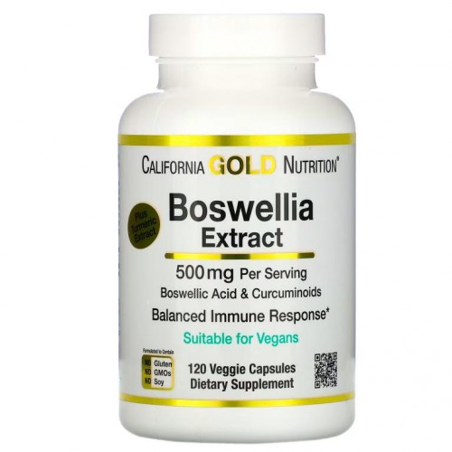 California Gold Nutrition, 보스웰리아 추출물, 강황 추출물 함유, 250mg, 베지 캡슐 120정