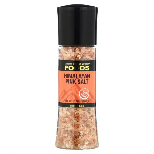 California Gold Nutrition, 푸드 - 히말라야 핑크 소금 그라인더, 390g(13.76oz)