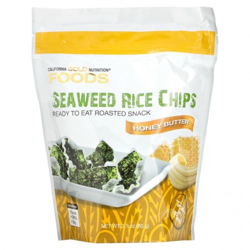 California Gold Nutrition, 해초 라이스 칩, 허니 버터, 60g(2oz)