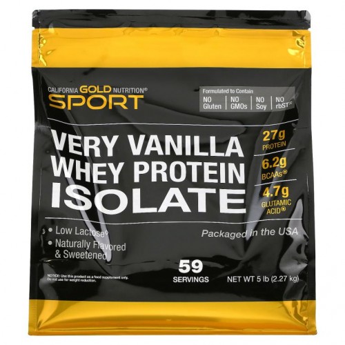 California Gold Nutrition, 베리 바닐라 분리유청단백질, 2,270g(5lbs)