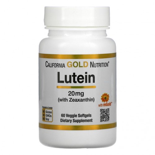 California Gold Nutrition, 제아잔틴 함유 루테인, 20mg, 베지 소프트젤 60정