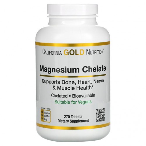 California Gold Nutrition, 마그네슘 킬레이트, 210mg, 270정