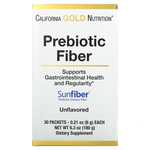 California Gold Nutrition, 프리바이오틱 섬유소, 30개입, 각 6g (0.21oz)