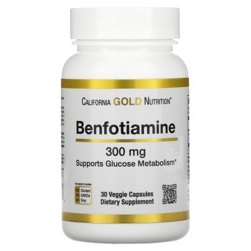 California Gold Nutrition, 벤포티아민, 300mg, 베지 캡슐 30정