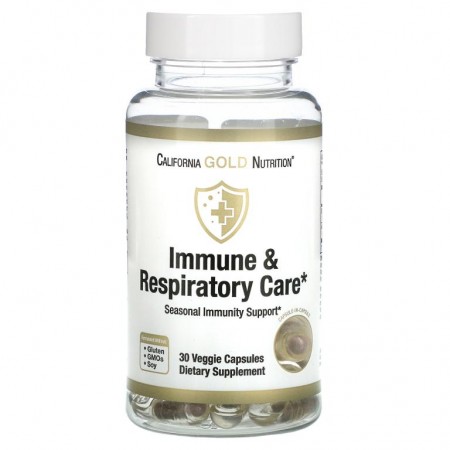 California Gold Nutrition, 면역 및 호흡기 케어, 베지 캡슐 30정