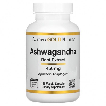 California Gold Nutrition, 아슈와간다, 450mg, 베지 캡슐 180정