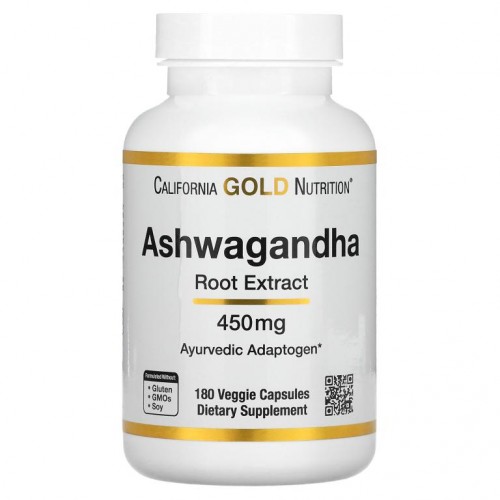 California Gold Nutrition, 아슈와간다, 450mg, 베지 캡슐 180정