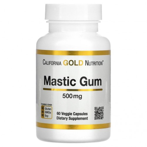 California Gold Nutrition, 매스틱검, 500mg, 베지 캡슐 60정