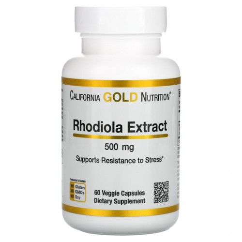 California Gold Nutrition, 홍경천 추출물, 500mg, 베지 캡슐 60정