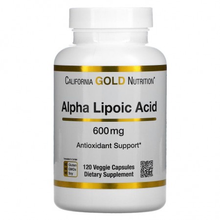 California Gold Nutrition, 알파리포산, 600mg, 베지 캡슐 120정