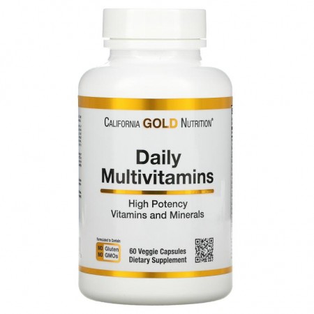 California Gold Nutrition, 데일리 종합비타민, 베지 캡슐 60정