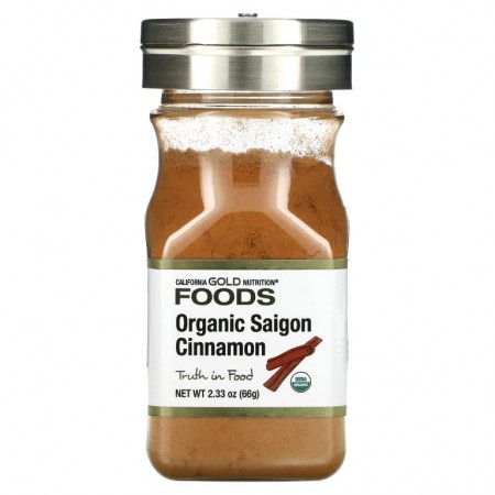 California Gold Nutrition, 유기농 사이공 계피 가루, 66g(2.33oz)