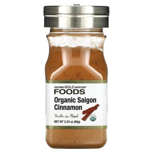 California Gold Nutrition, 유기농 사이공 계피 가루, 66g(2.33oz)
