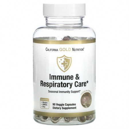 California Gold Nutrition, 면역 및 호흡기 케어, 베지 캡슐 90정