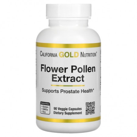 California Gold Nutrition, 꽃가루 추출물, 베지 캡슐 90정