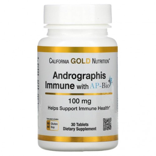 California Gold Nutrition, 천심련 면역 강화제, AP-BIO 함유, 100mg, 30정