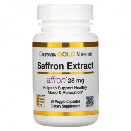 California Gold Nutrition, Affron 함유 사프란 추출물, 28mg, 베지 캡슐 60정