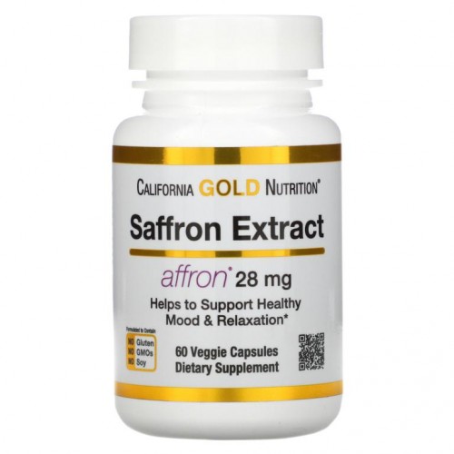 California Gold Nutrition, Affron 함유 사프란 추출물, 28mg, 베지 캡슐 60정