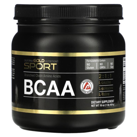 California Gold Nutrition, BCAA 분말, AjiPure, 분지사슬아미노산, 454g(16oz)