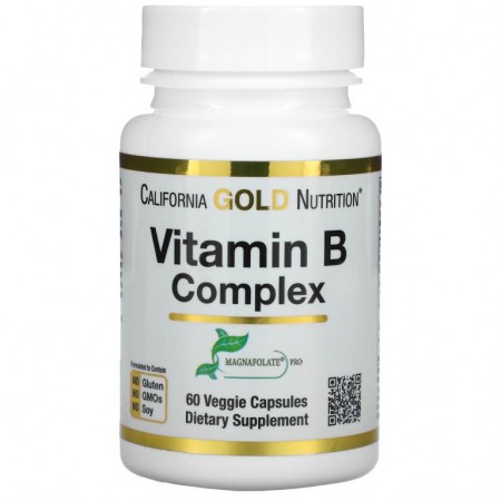 California Gold Nutrition, 비타민B 복합체, 베지 캡슐 60정