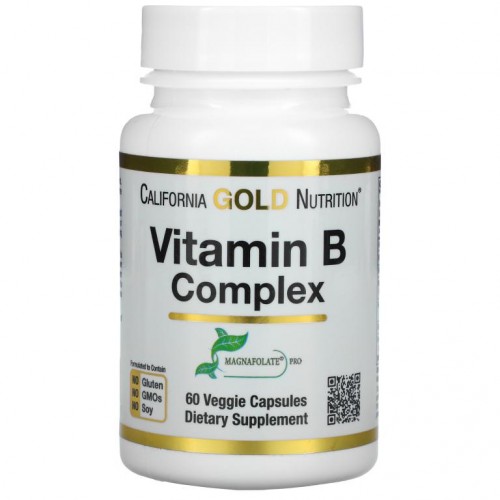 California Gold Nutrition, 비타민B 복합체, 베지 캡슐 60정