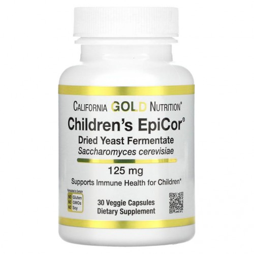 California Gold Nutrition, Children's Epicor, 125mg, 베지 캡슐 30정