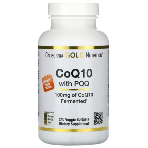 California Gold Nutrition, CoQ10 100mg, PQQ 10mg, 베지 캡슐 240정
