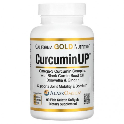 California Gold Nutrition, Curcumin UP, 피쉬 젤라틴 소프트젤 90정