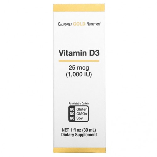 California Gold Nutrition, 비타민D, 25mcg(1,000IU), 30ml(1fl oz)