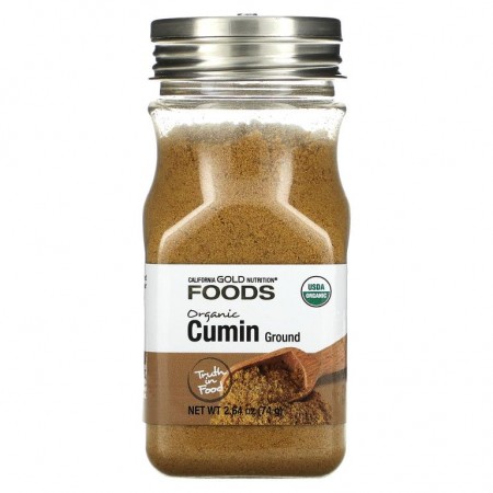 California Gold Nutrition, FOODS - 유기농 커민, 74g(2.64oz)