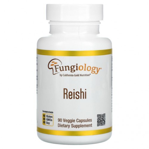 California Gold Nutrition, 영지버섯(Ganoderma Lucidum), 풀 스펙트럼, 유기농 인증, 세포 지원, 베지 캡슐 90정