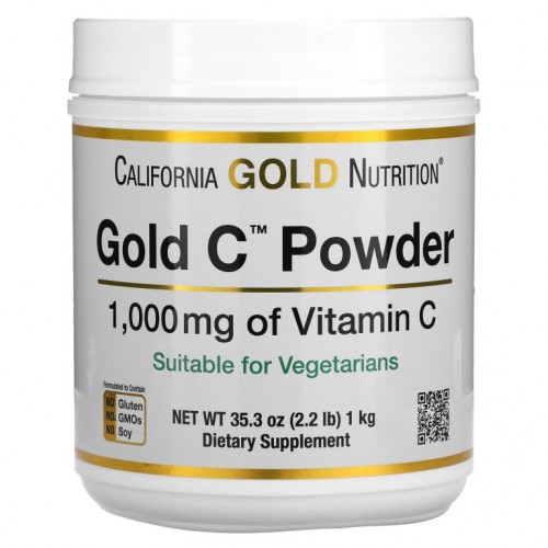 California Gold Nutrition, Gold C 분말, 비타민C, 1,000mg, 1kg(2.2lb)