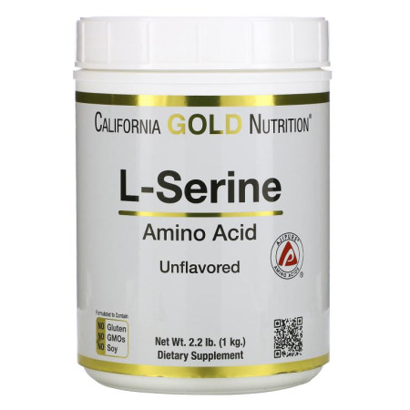 California Gold Nutrition, L-세린, AjiPure, 무맛 분말, 1kg(2.2lb)