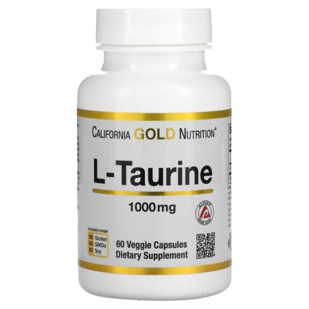California Gold Nutrition, L-타우린, AjiPure, 1,000mg, 베지 캡슐 60정